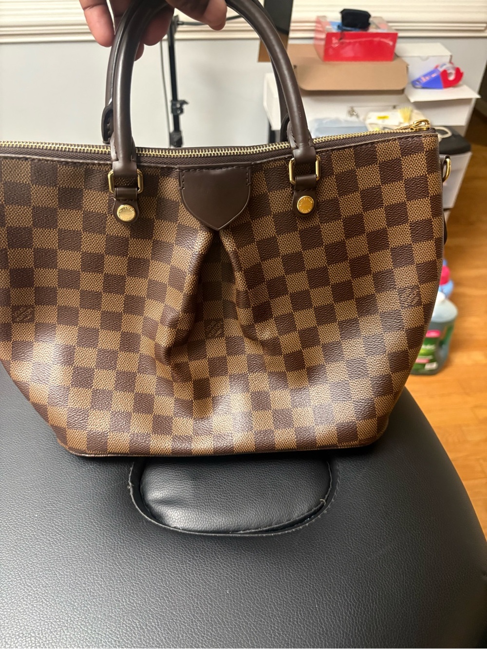 Louis Vuitton Siena PM Damier Ebene Shoulder Bag